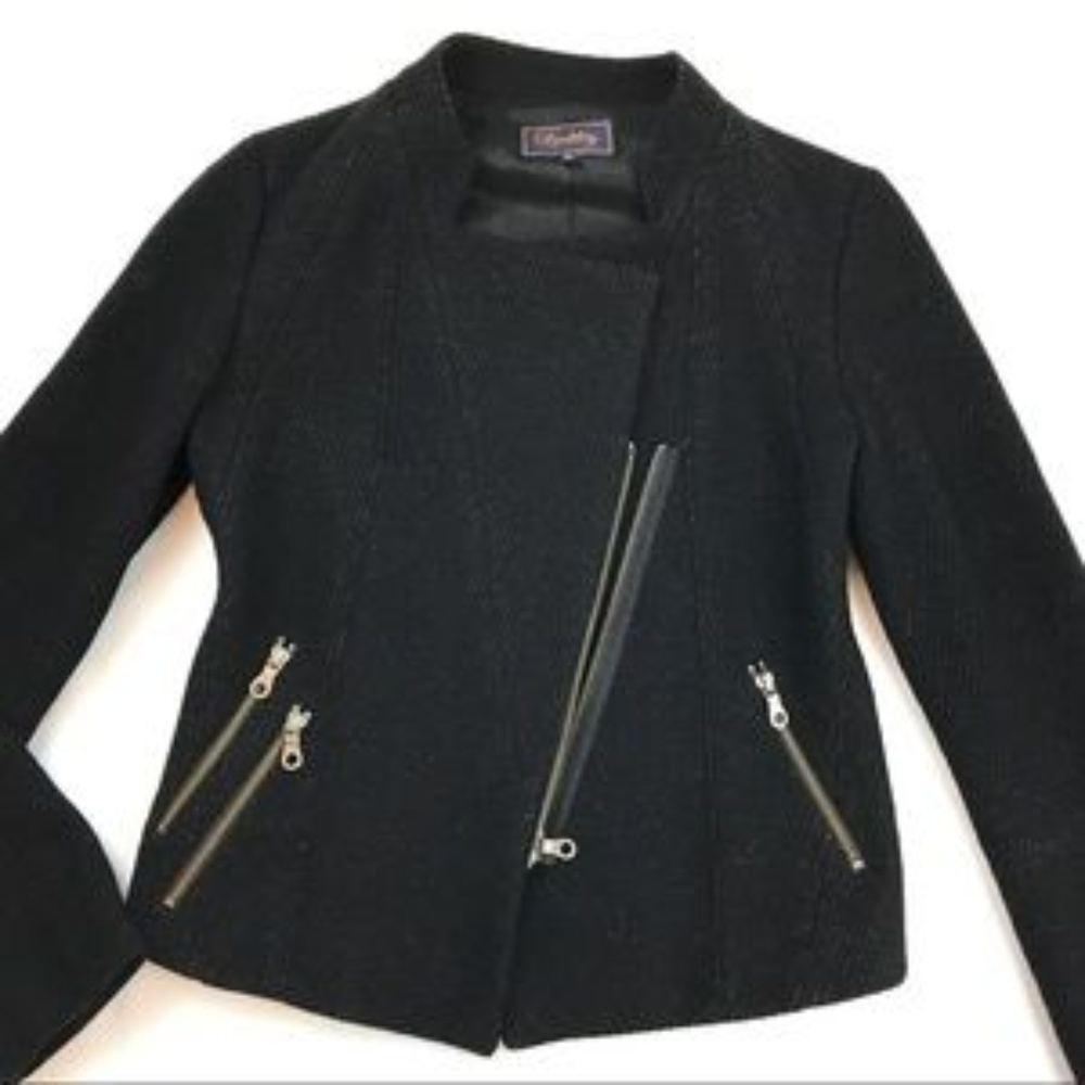 Madewell Buckley Tailors Wool Moto Jacket Blazer